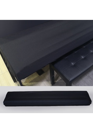 Sones Suya Dayanıklı Açılır Elektronik Klavye Kılıfı Oxford Kumaş Toz Kılıfı Bağcıklı Klavye Enstrüman Kılıfı, Boyut: 88 Tuş Siyah 124x49x36cm