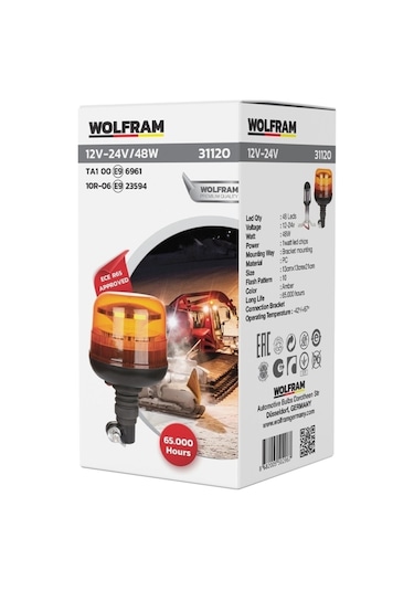 Ledli Döner Lamba Körüklü 12 Volt 48watt
