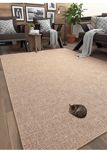 Melaris Halı Milla Naturel Jüt Halı Örme Kilim Sisal Hasır Halı Mutfak Balkon Halısı