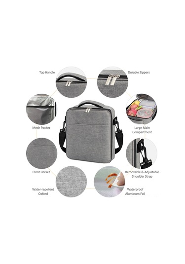 Konesam 8l Dış Mekan Sıcaklık Saklama Çantası - Oxford Kumaş + Köpük + Aluminyum Folyo, Mavi Lacivert Mavi