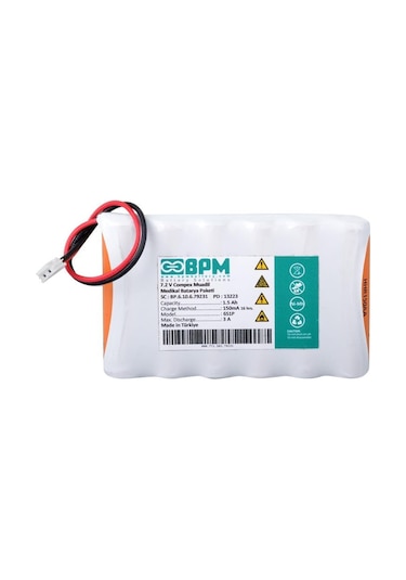 Bpm Is105004 7.2 Volt 1500 Mah Ni-mh Compex Muadil Medikal Batarya Paketi
