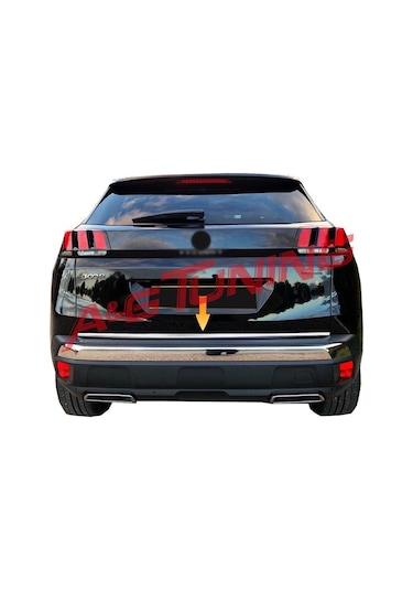 Peugeot 3008 Krom Bagaj Alt Çıta Formlu 2016 ve Üzeri P.Çelik N11.256