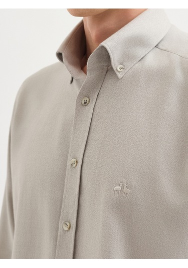 Karaca Erkek Slım Fıt Gömlek-bej 11.25w.04.013 Bej
