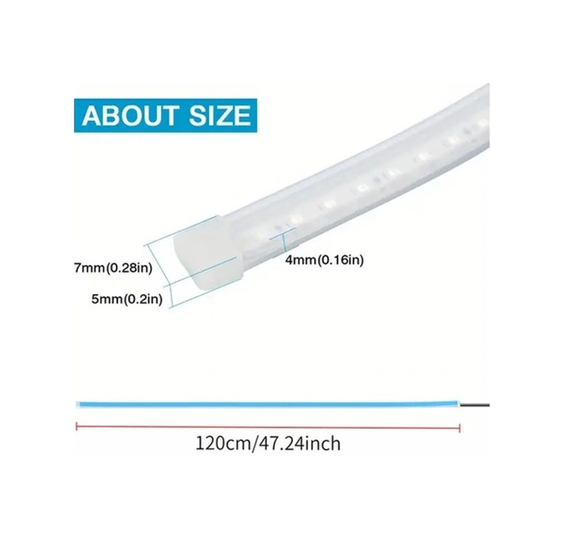 Trendooze Turcoshop11 Kırmızı Mavi 47.24inç Led Araç Işığı, 12v Güvenlik Aydınlatma