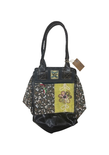 Kaliteli Eskitme Organik Vintage Salaş Desenli Günlük Gezi Seyahat Plaj Kadın Omuz El Çantası M Siyah Kahve Kaliteli Eskitme Organik Vintage Salaş Desenli Günlük Gezi Seyahat Plaj Kadın Omuz El Çantası M Siyah Kahve