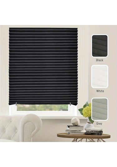 Elmpaly Yarım Gölge Basit Fon Perdesi Güneşlik Işık Koruması Ofis Yatak Odası Gri M 60x180 Cm Açık Gri