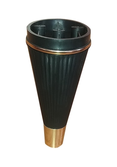 4 Adet Sementa Dekoratif Mobilya Dolap Ayak 15 cm Siyah