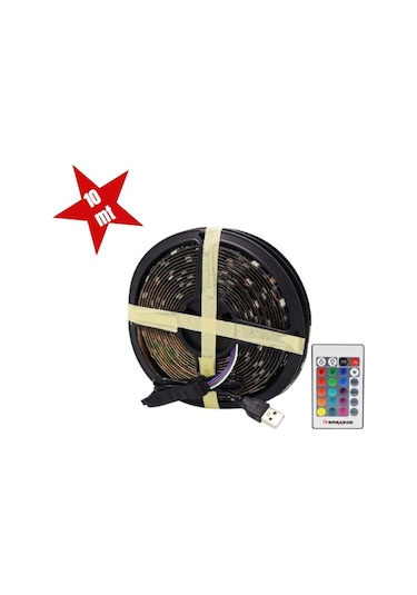 Büro Ev Ofis Aydınlatması İçin 10mt Rgb Şerit Led Işık Diğer