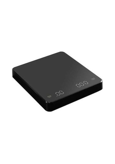 Createtech Profesyonel Kahve Terazisi: 0.1g Hassas, Zamanlayıcılı, Şarj Edilebilir, 3kg Kapasiteli Siyah Siyah