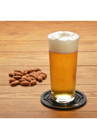 İçecekler İçin Silikon Örümcek Ağı Bardak Altlıkları, Pembe Pembe