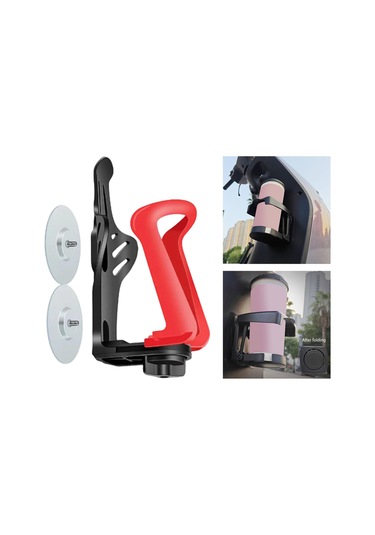 Suntek Bisiklet Su Şişesi Tutucu Taşınabilir Hafif Şişe Kırmızı