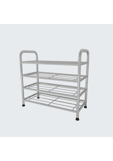 Metallica Concept Çağla 4 Katllı Metal Düzenleyici Çok Amaçli Raf Ayakkabılık Krom