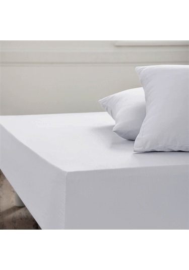 Pamuklu Kırık Beyaz 120 x 200 Tek Kişilik Lastiikli Çarşaf Seti