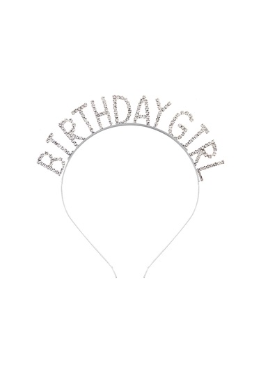 Taşlı Taç Birthday Girl - Gümüş Tüm Yaşlar