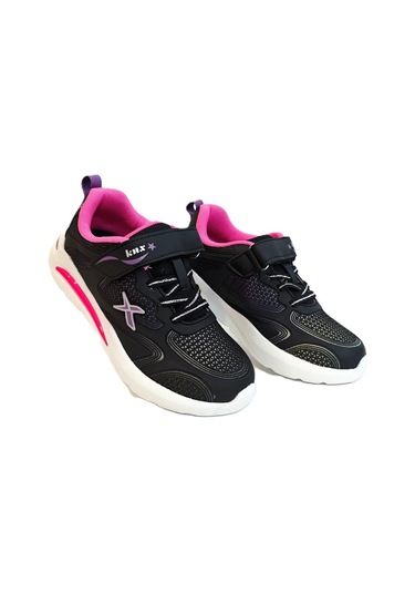 Kinetix Bosb Siyah-fuşya Cırtlı Fuspetli Kız Çocuk Spor Ayakkabı Siyah - Pembe