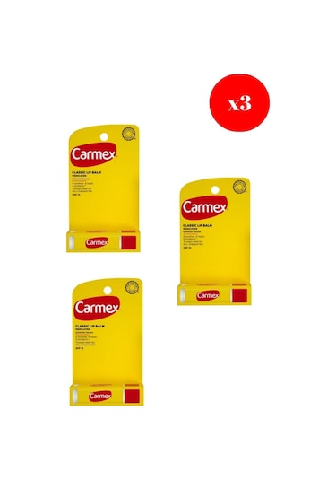 Carmex Classic Lip Balm Medicated 4,25 Gr X3 Adet