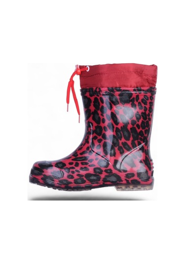 Moda Ayakkabı 645 Kız Çocuk Yağmur Çizmesi Kırmızı