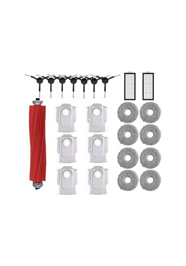Roborock Q Revo Maxv/q Revo S/q Revo Pro Yedek Parçaları İçin 1 Set Ana Yan Fırça Toz Torbası Hepa Filtre Paspas Bezleri