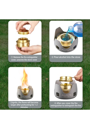 Alocs Gri Sırt Çantasıyla Seyahat Kampı Için Alüminyum Standlı Gri