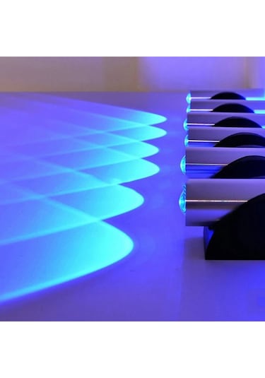 Monyee Alüminyum Led Duvar Lambası İki Ayna 2w Mutfak/bar Işığı Mavi Isık 176-265v 50.000 Saat Mavi