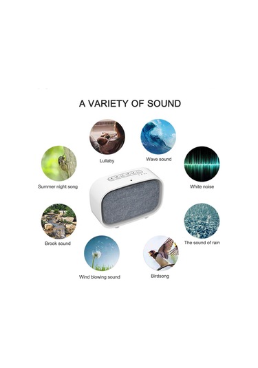 Shineyee Siyah Veya Beyaz Renk Seçenekli, 5v 1a Girişli Taşınabilir Beyaz Gürültü Makinesi Beyaz