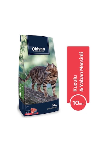 Obivan Kuzu Etli Ve Yaban Mersinli Kedi Maması 10 Kg