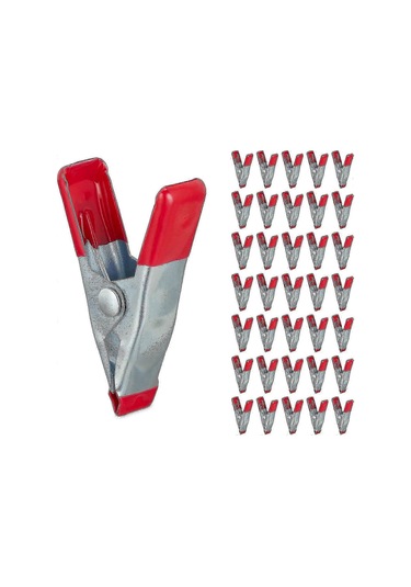 36 Parça Pense Seti Metal Mengene Kelepçesi 20mm Genişlik Kırmızı Kendin Yap Zımba Telleri Diğer