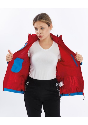 Mapamyumco Windbreaker Kadın Ceket-mavi-kırmızı
