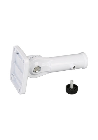 Padalink Beyaz Alüminyum Bayrak Direği Tutucu, 90 Derece Ayarlanabilir, Dayanıklı Taşlı Tabanlı, Ev Ve İşyeri Uygun, 25mm Çaplı