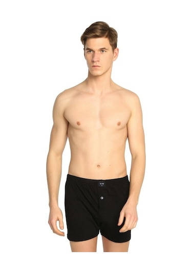 Tutku TER0117 Penye Düğmeli Erkek Boxer 6'lı