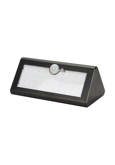 Leezsing Güneş Enerjili 38 Led Hareket Sensörlü Duvar Lambası - 500lm Aydınlatma, Ip65 Su Geçirmez Siyah