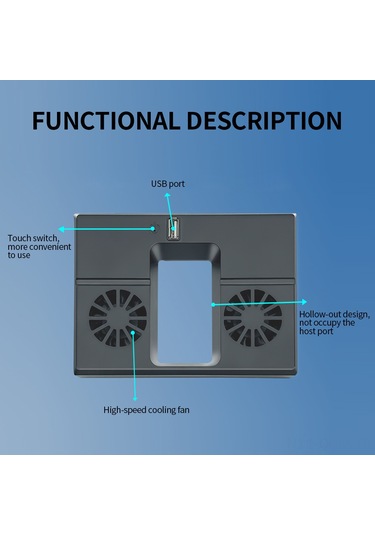 Qingmipy Xbox Series X İçin Arka Takılı Oyun Konsolu Soğutucu Fan, Dokunmatik Anahtar Ve 2lü 5300prm Hızlı Soğutma Siyah