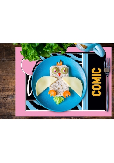 Adawall Home Tweety Teams Kumaş Amerikan Servis 4'lü Set 35x50cm Çok Renkli