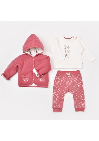 Biorganic Little Love 3'lü Takım Pembe Çok Renkli