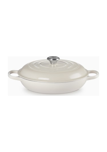 Le Creuset Gourmet Profesyonel Lüks Döküm Tencere Krem 28 Cm