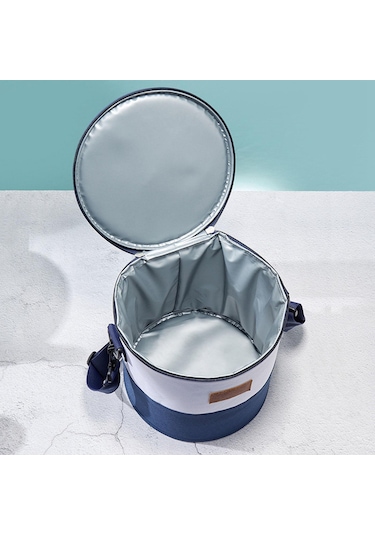 Suntek Yalıtımlı Soğutucu Çanta Park Günlük Geziler Piknik Beyaz - Mavi