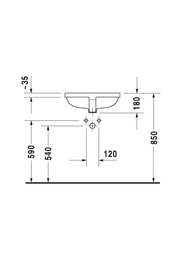 Duravit Starck 3 Tezgahaltı Lavabo 49 CM 0305490000