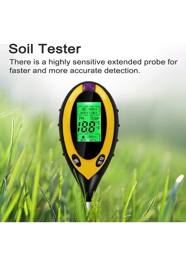 Ganzhoushop Toprak Irfora Fonksiyonlu Dijital Çok Fonksiyonlu Cihaz Analiz 4in1 Dc - Pratik Ve Hassas Ölçüm Aleti