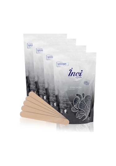 İnci Siyah Peeling Etkili Boncuk Sir Ağda x 4