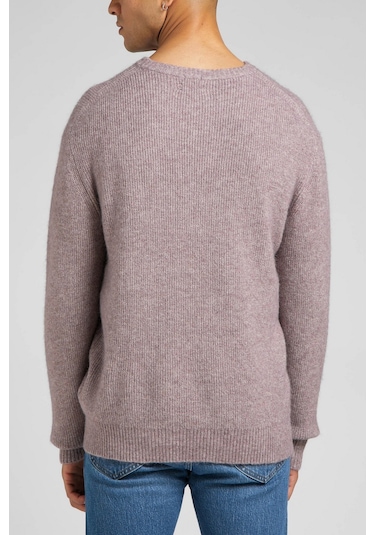 Lee Regular Fit Normal Kesim Bisiklet Yaka Mor Triko Kazak L83ZDD70 Mor