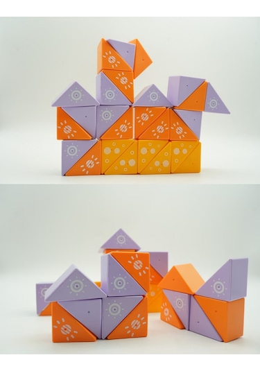 26 Parça Manyetik Bloklar 3d Puzzle Eğitici Zeka Oyunu - Mıknatıslı Yapı İnşa Seti