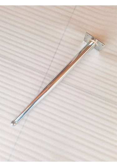 1 Adet-45cm Metal Konik Ayak-sehpa Ayağı-gümüş Renk Kaplama