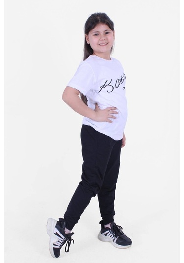 Fyk Kids İmza bayrak Baskılı Unisexs Takım Beyaz - İmza Beyaz