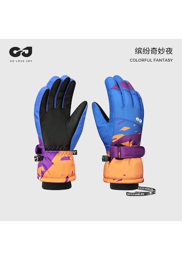 Çocuklar Kayak Eldivenleri Kız Erkek Su Geçirmez Rüzgar Dayanıklı Kalın Bebek Kar Eldivenleri Oynar Pembe Yeşil