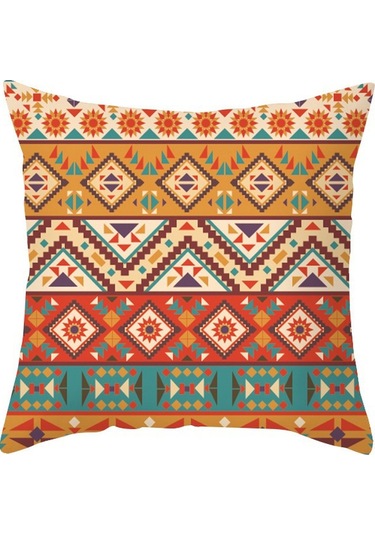 Yeni Sade Tarzda Baskılı Yastık Kılıfı No.34 Ekru