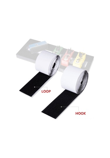 Suofeng Elektro Gitar Efekt Pedalı Yapışkan Bant, 5cm X 2m, Siyah, Loop Kadife , Kolay Kurulum