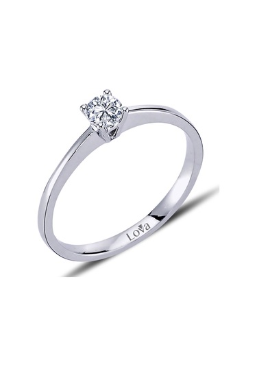 Lova E Renk 0,18 Karat Pırlanta Tektaş Yüzük - 1080011
