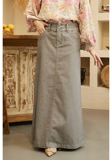Neways 2269-Denim Etek Gri