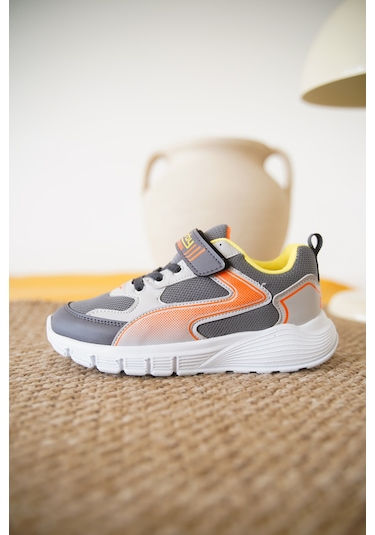 Daxtors D0132 Cırtlı Çocuk Unisex Sneaker Spor Ayakkabı Gri
