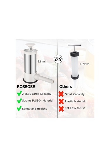 Neevoyu Ev İçi Çelik Sosis Dolabı - 4 Farklı Uç, Eldiven, İp Ve Fırça Seti İle 2.2 Lb Kapasiteli El İşlemli Sosis Yapım Aleti Diğer